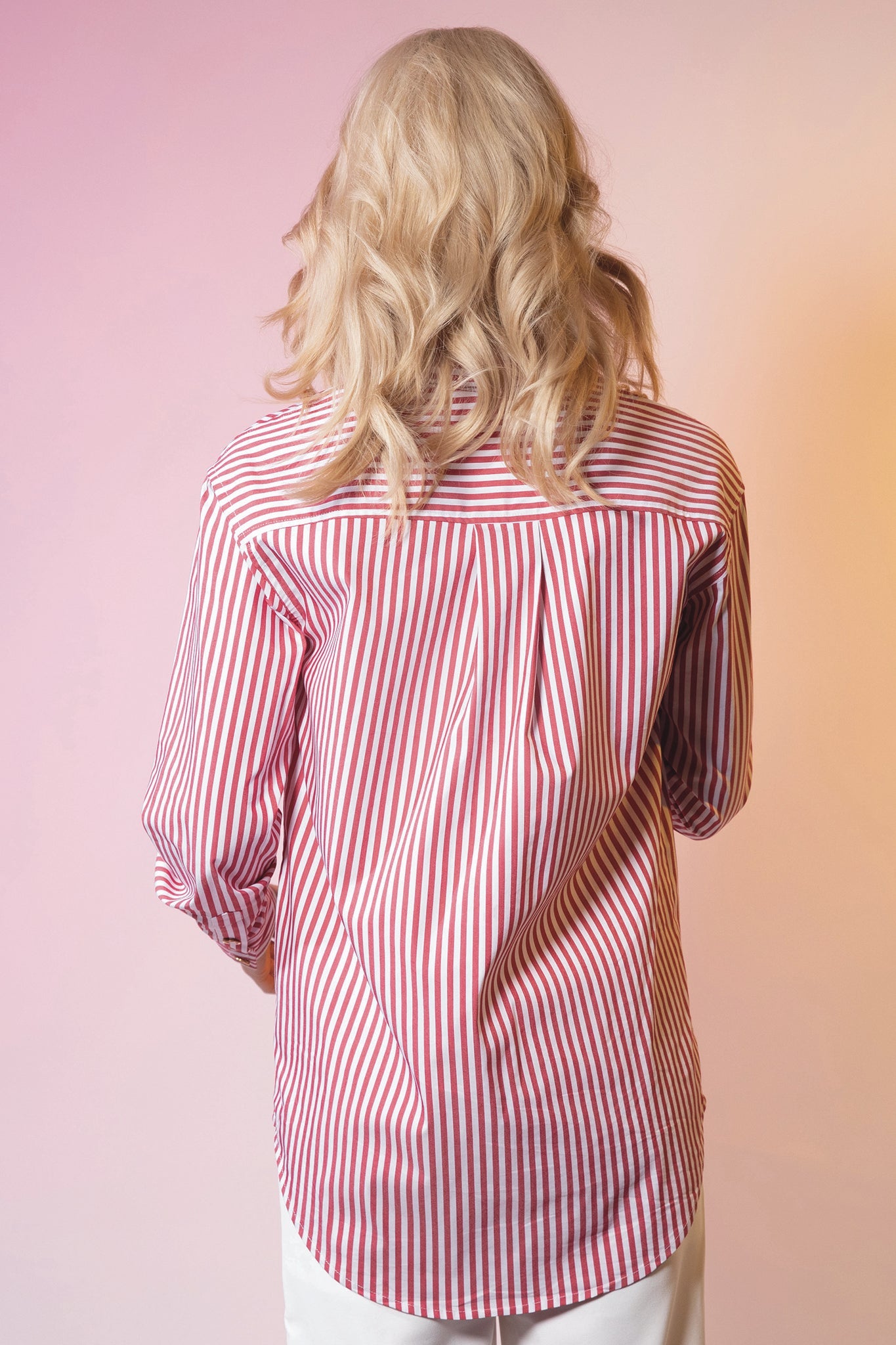 Classic Shirt Bordeaux Stripe (with Personalised Monogram) - LEDORÉ