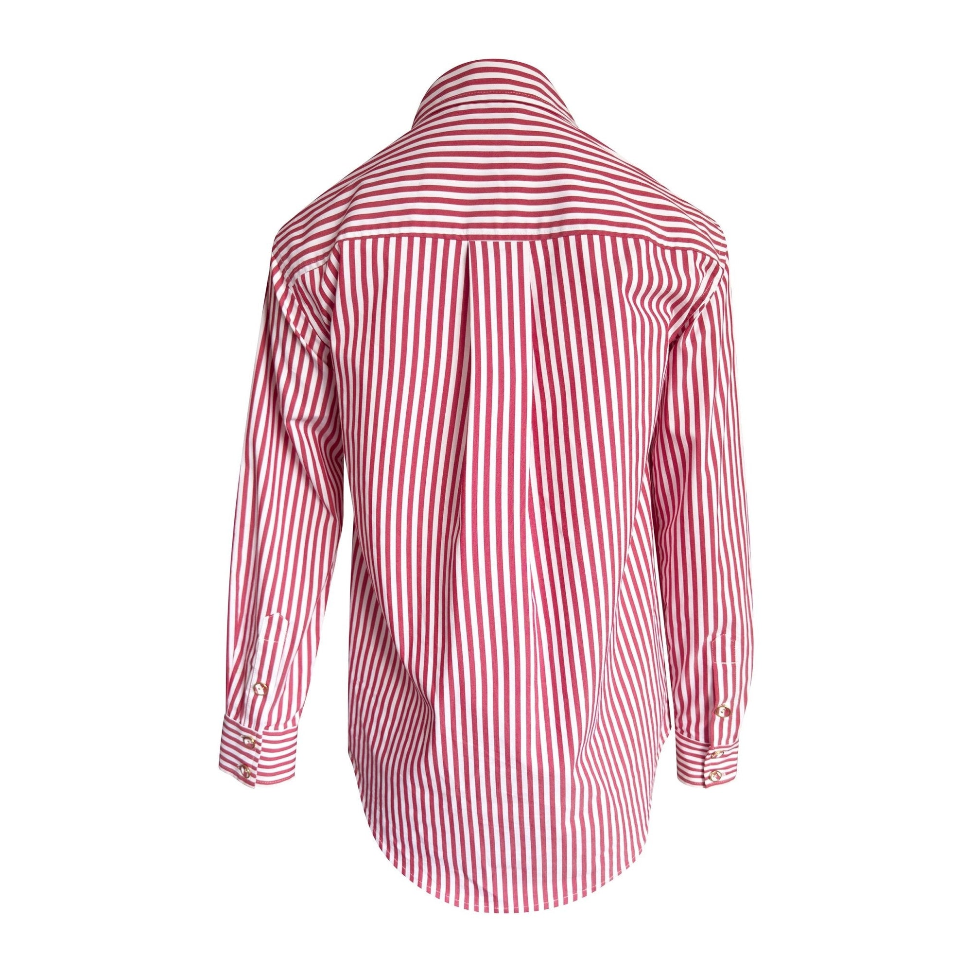 Classic Shirt Bordeaux Stripe (with Personalised Monogram) - LEDORÉ