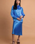 LeDoré Bias Skirt - Azure Silk - Sweepstake Winners™