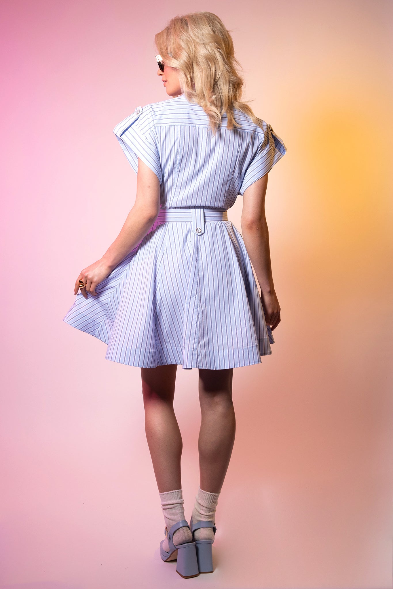 LeDoré Brigitte Shirt Dress Blue Stripe - LEDORÉ