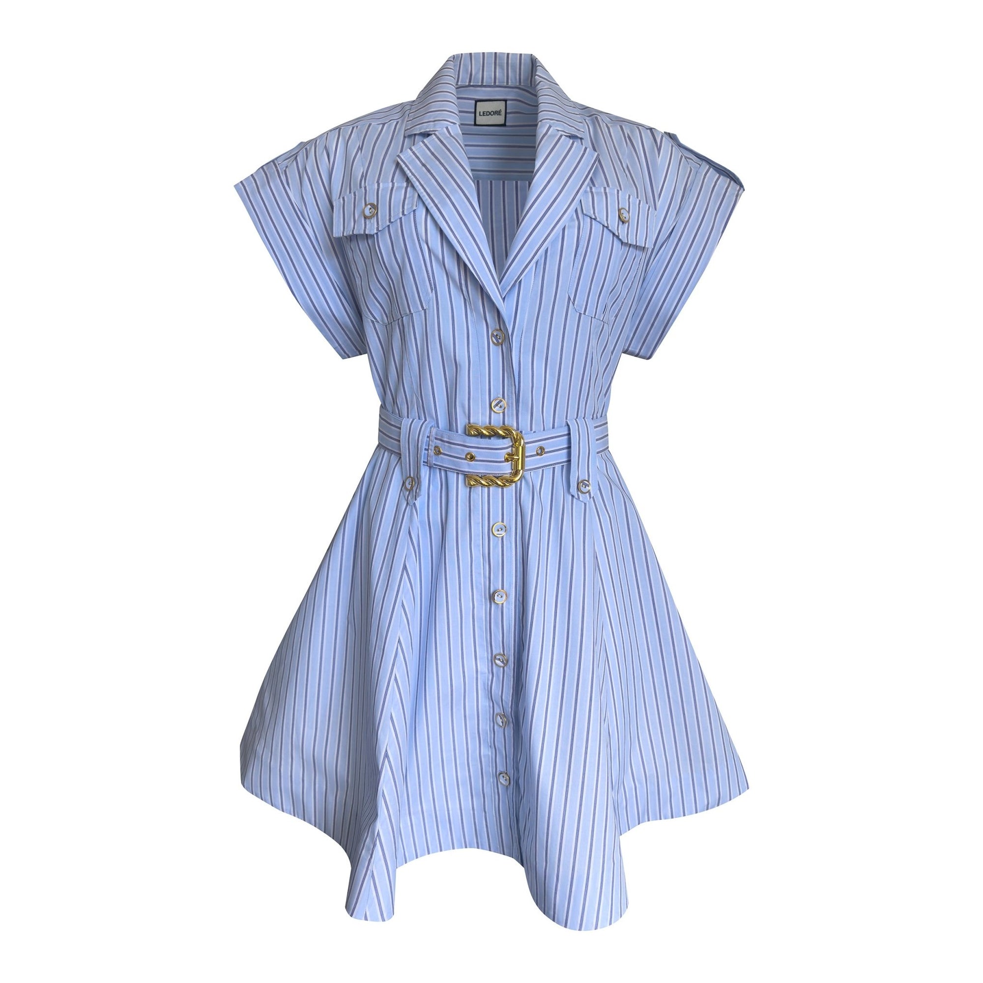 LeDoré Brigitte Shirt Dress Blue Stripe - LEDORÉ