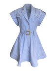 LeDoré Brigitte Shirt Dress Blue Stripe - LEDORÉ