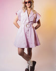 LeDoré Brigitte Shirt Dress Pink Stripe - LEDORÉ