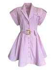 LeDoré Brigitte Shirt Dress Pink Stripe - LEDORÉ