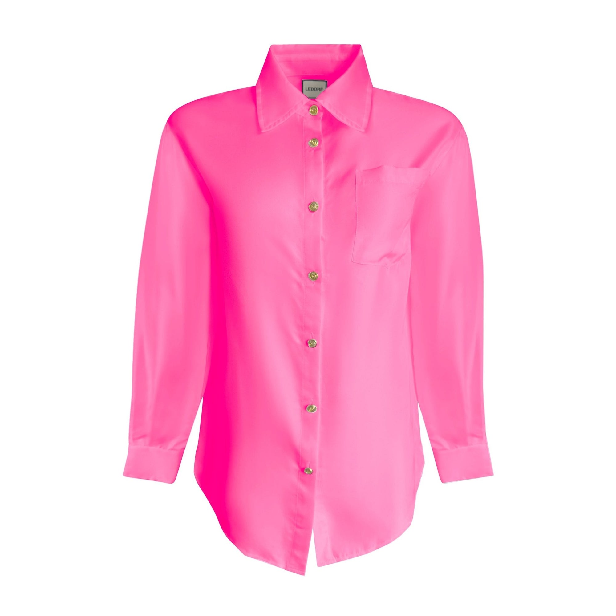 LeDoré Koru Shirt Dolly Pink Silk - LEDORÉ