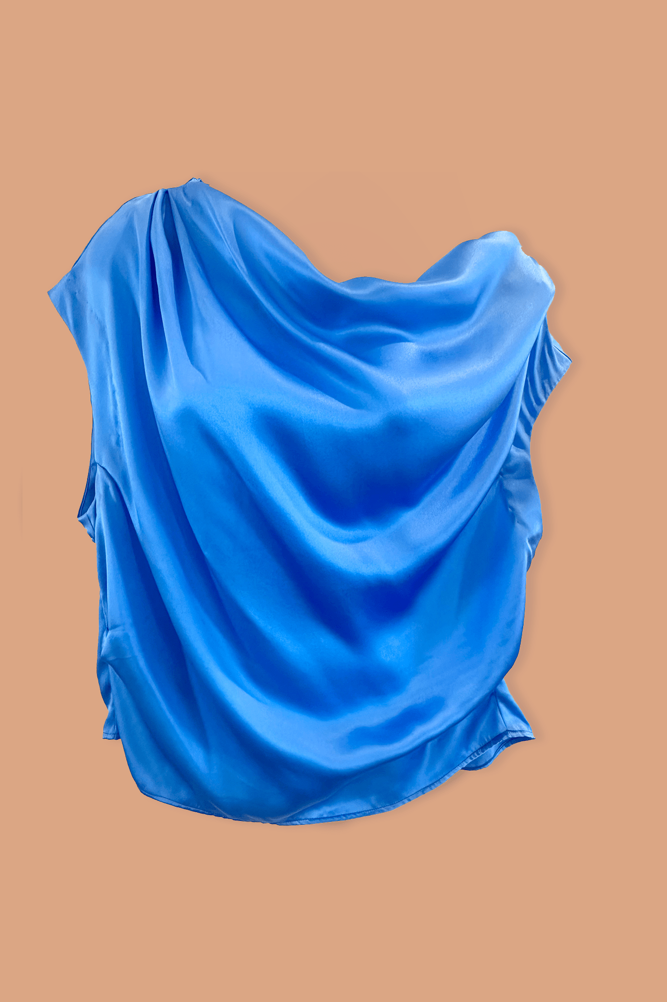 LeDoré Venetia Drape Top Azure Silk - LEDORÉ