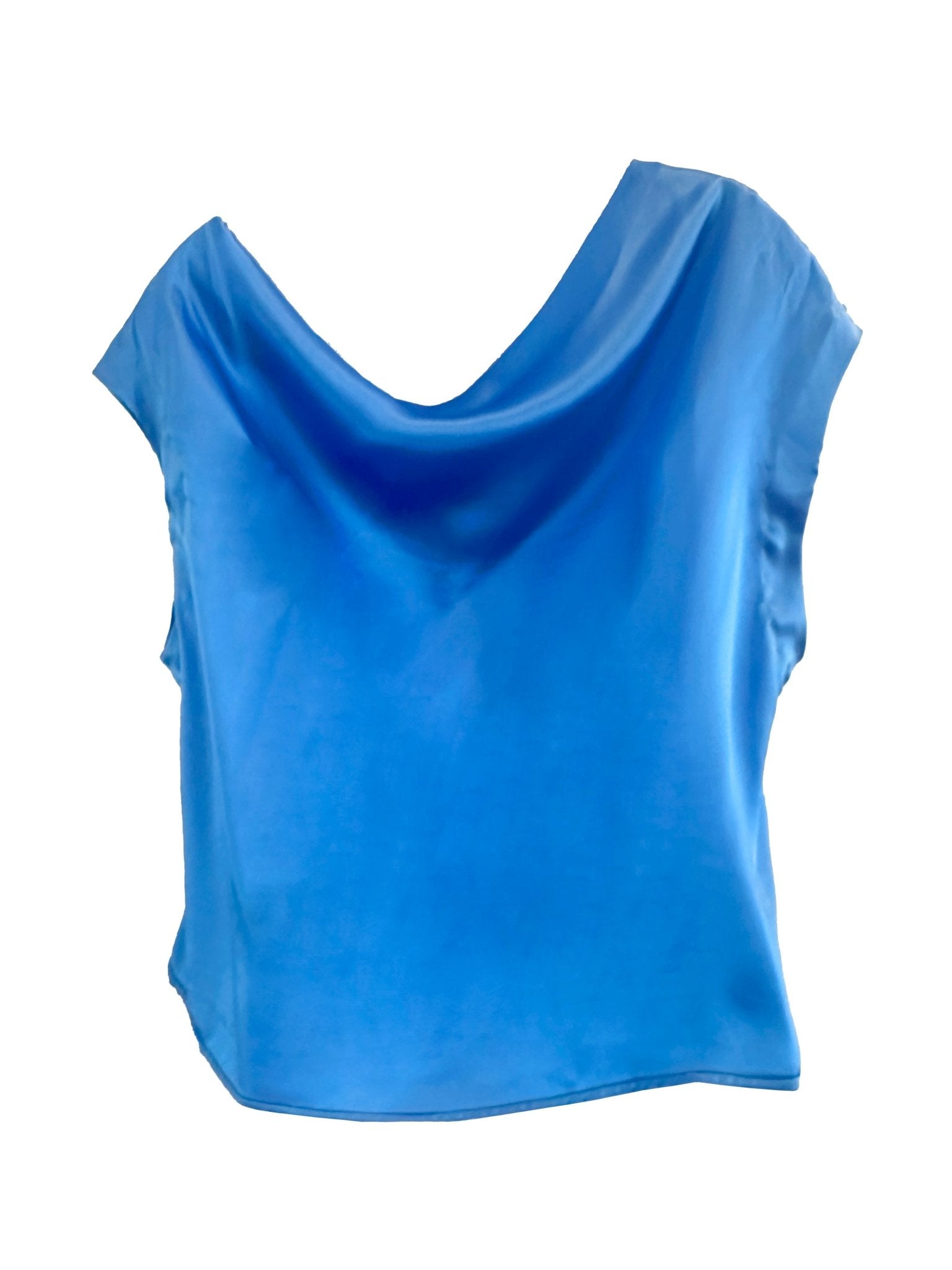 LeDoré Venetia Drape Top Azure Silk - LEDORÉ