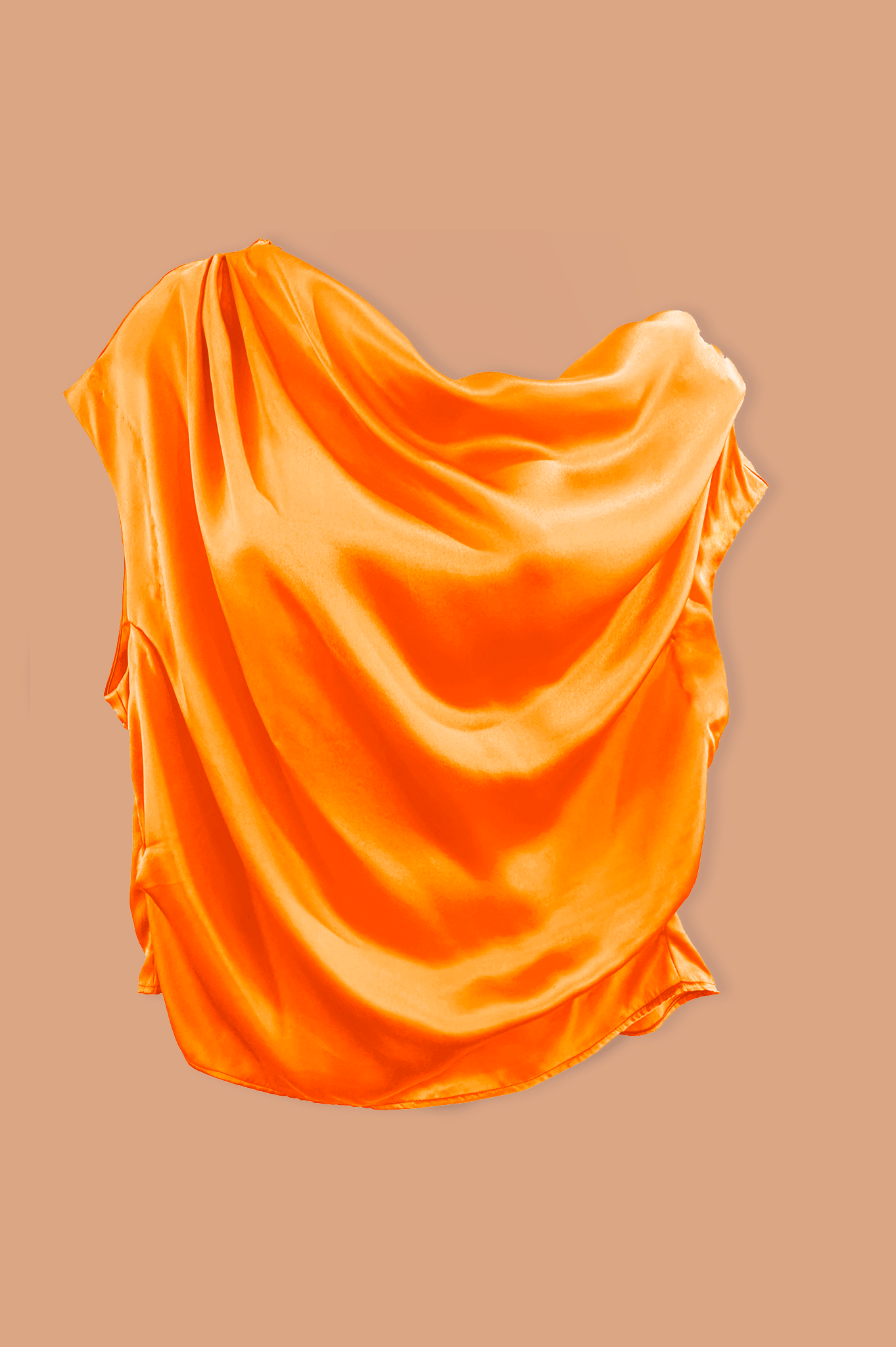 LeDoré Venetia Drape Top Papaya Silk - LEDORÉ