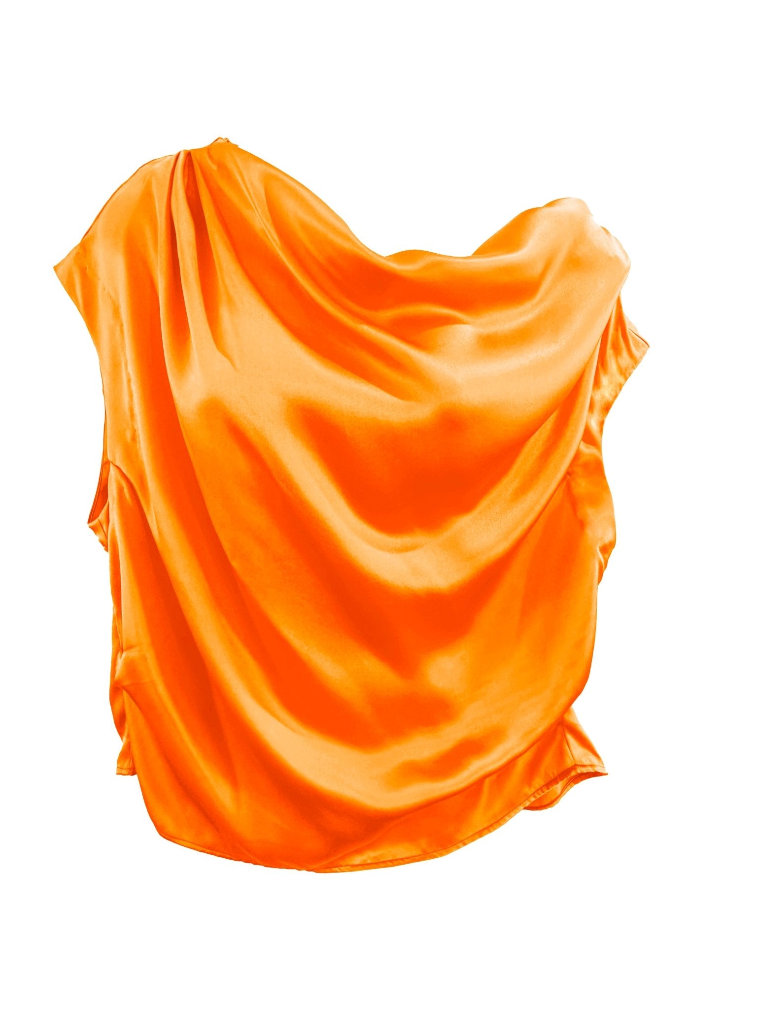 LeDoré Venetia Drape Top Papaya Silk - LEDORÉ