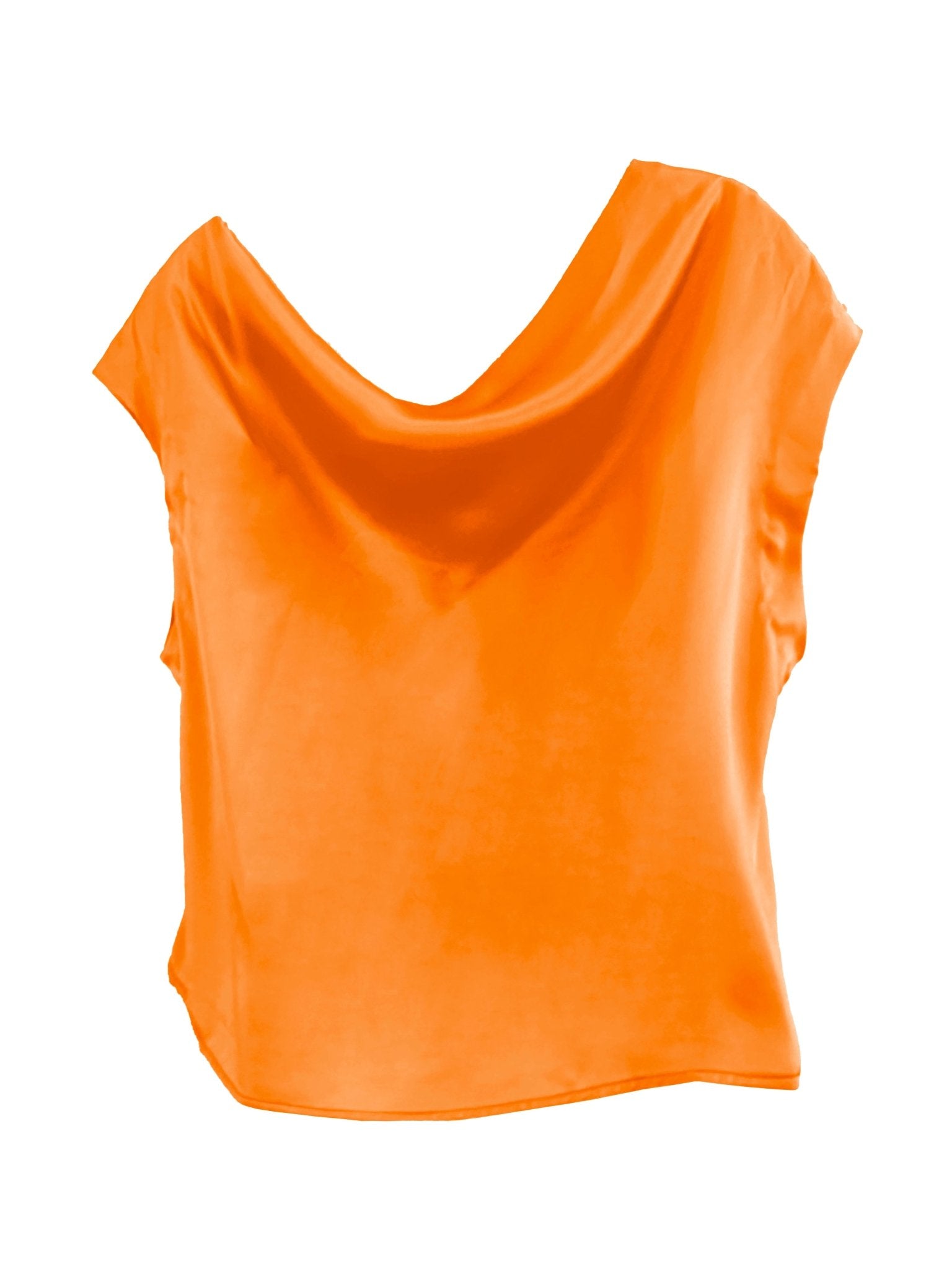 LeDoré Venetia Drape Top Papaya Silk - LEDORÉ